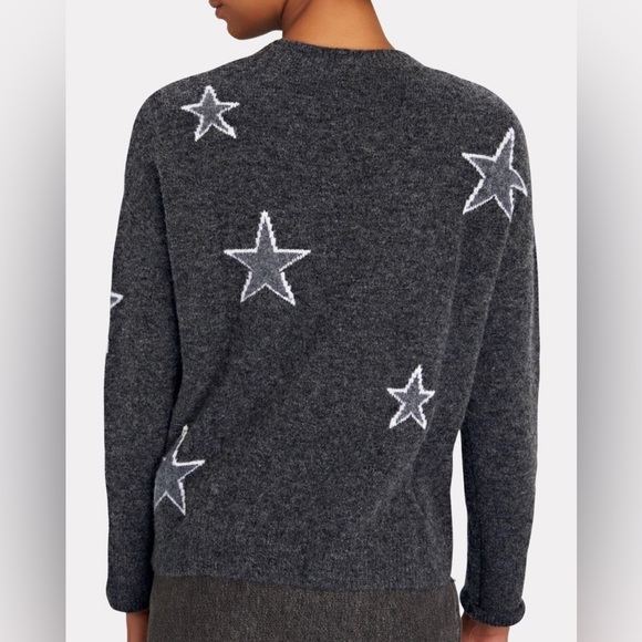 Rails Virgo Pullover in Charcoal White Stars Gray Crewneck Wool Sweater Revolve - Picture 8 of 16
